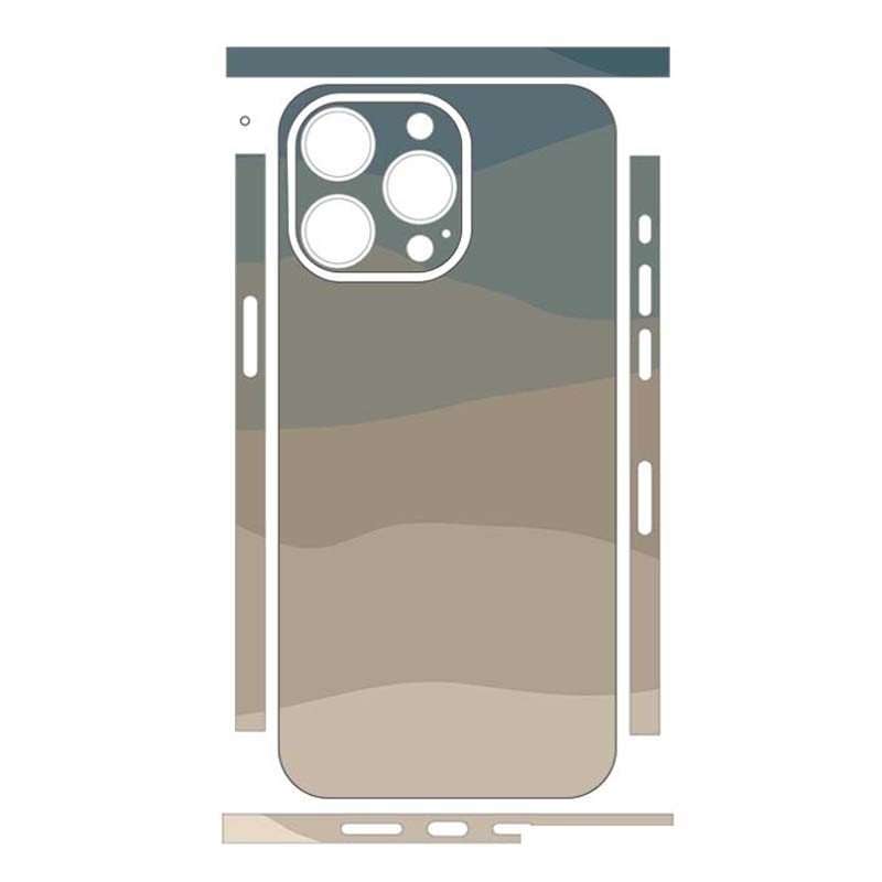 For iPhone 15 Pro Max All-inclusive PET Phone Decal Adhesive Sticker(Brown)