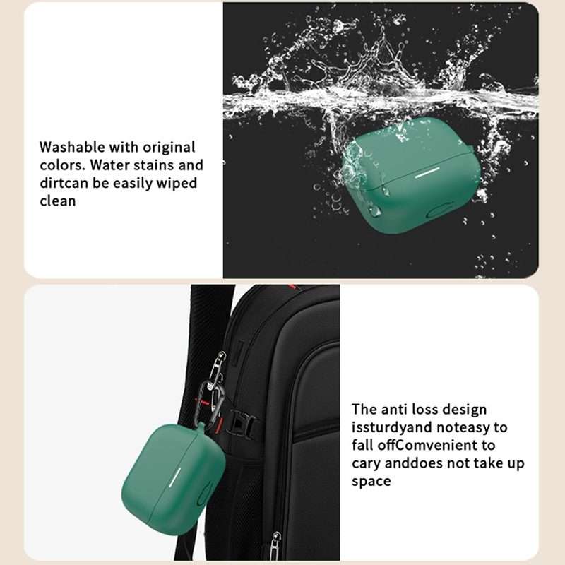 For Anker SoundCore K20i Bluetooth Earphone Silicone Protective Case(Black)
