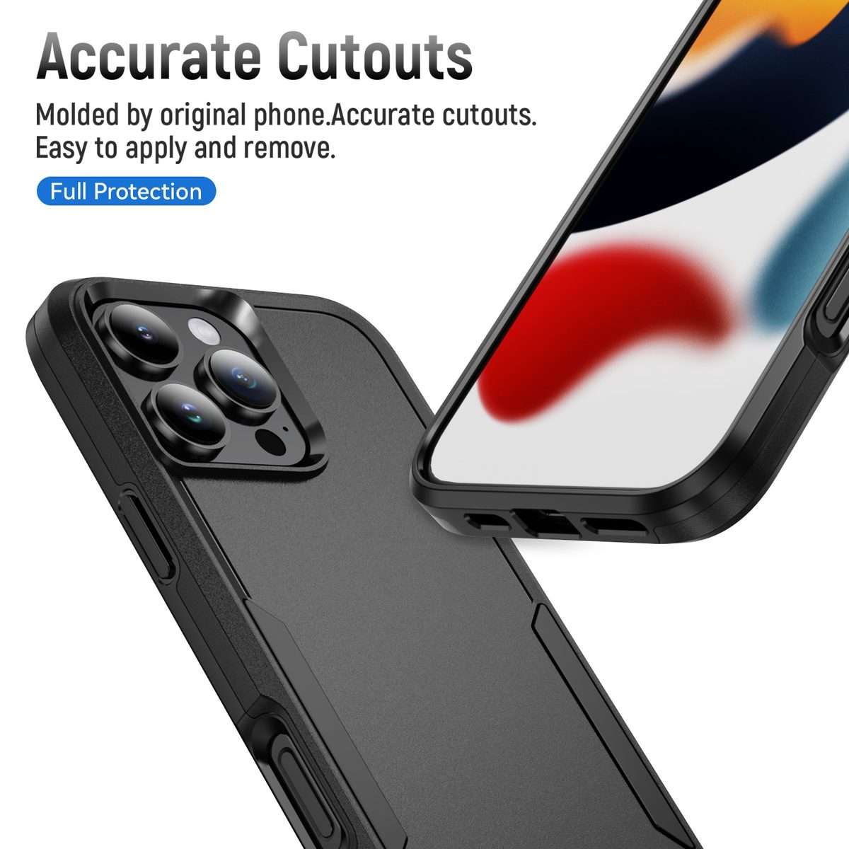 For iPhone 16 Pro Max Pioneer Armor Heavy Duty PC + TPU Phone Case(Black)