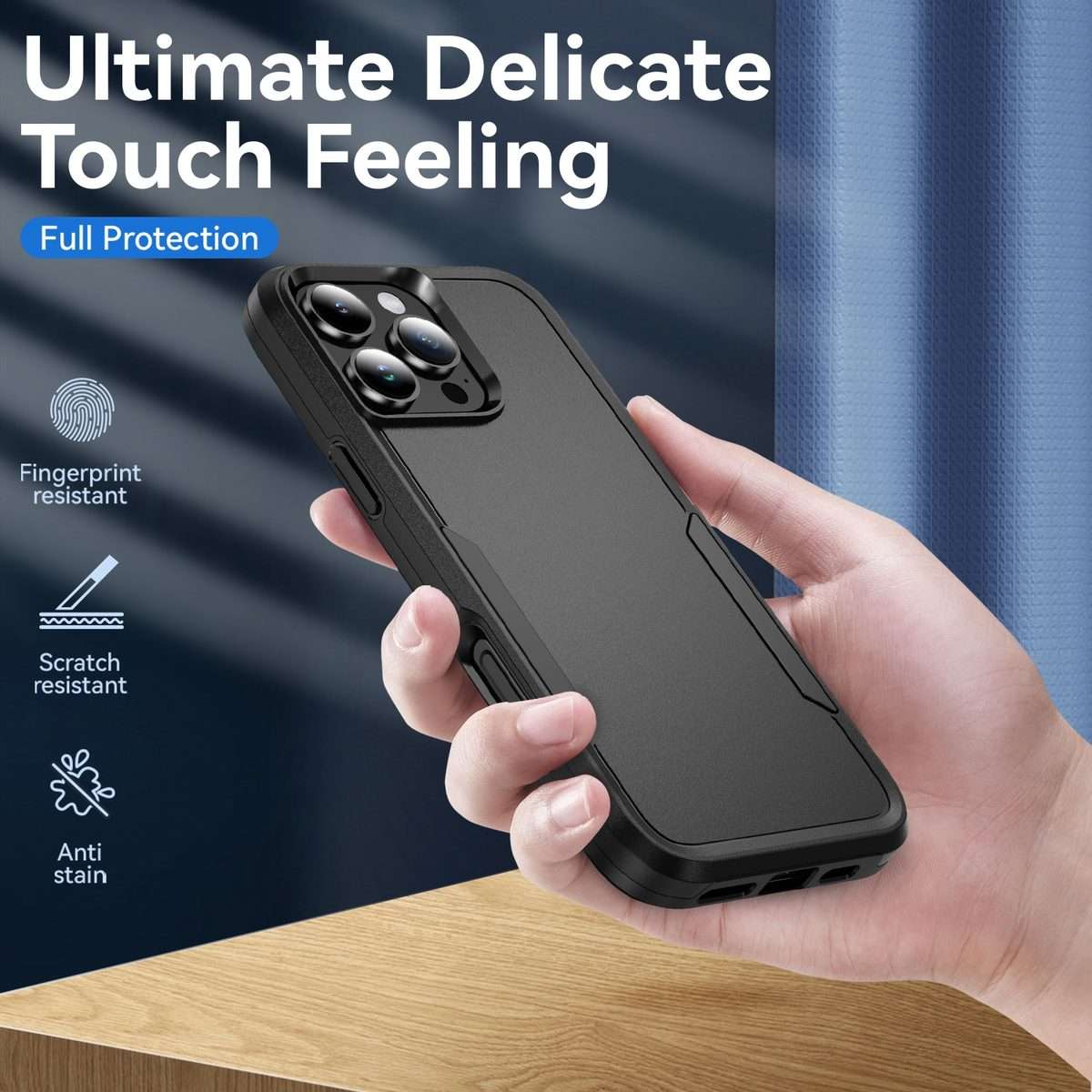 For iPhone 16 Pro Max Pioneer Armor Heavy Duty PC + TPU Phone Case(Black)