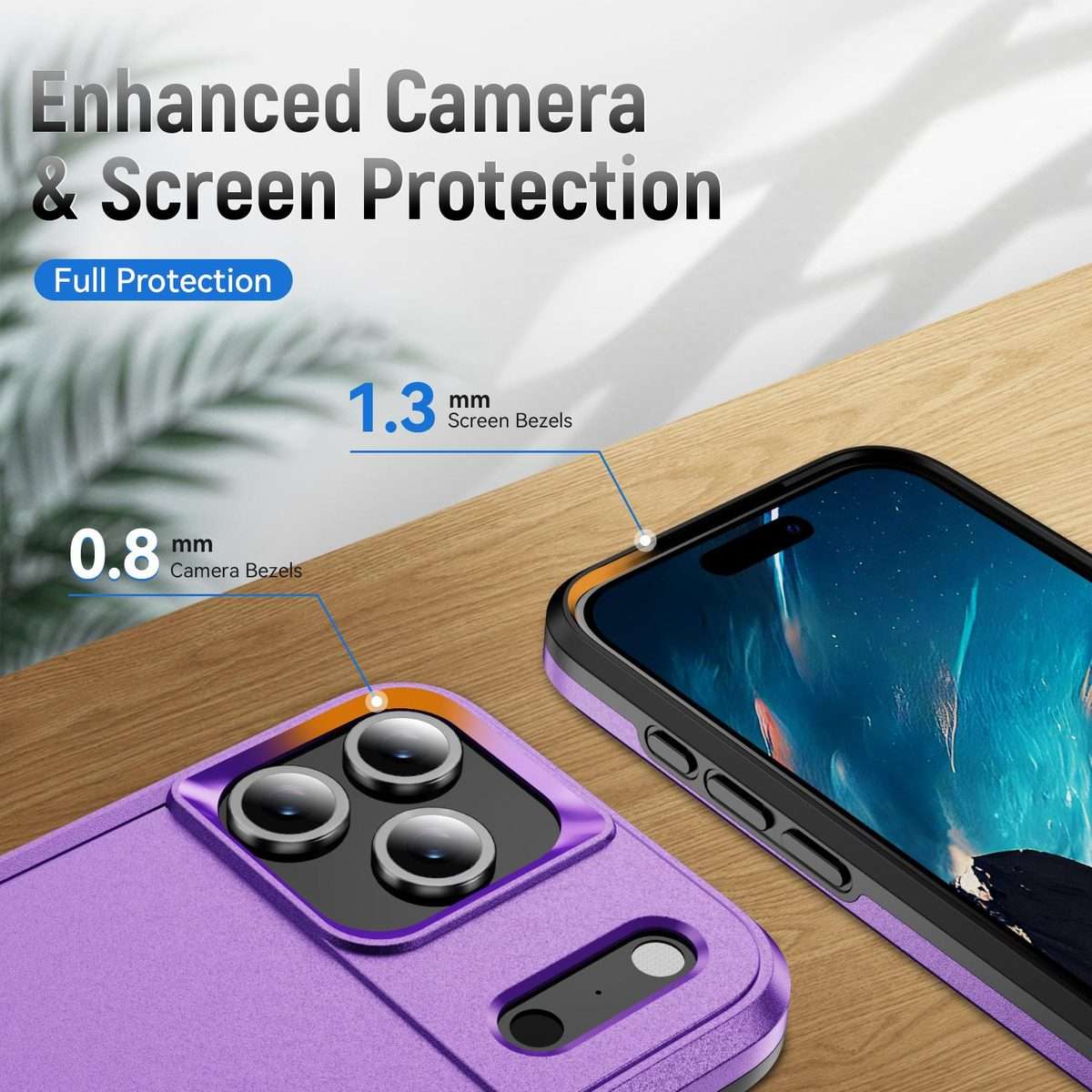 For iPhone 17 Pro Pioneer Armor Heavy Duty PC + TPU Phone Case(Purple+Black)