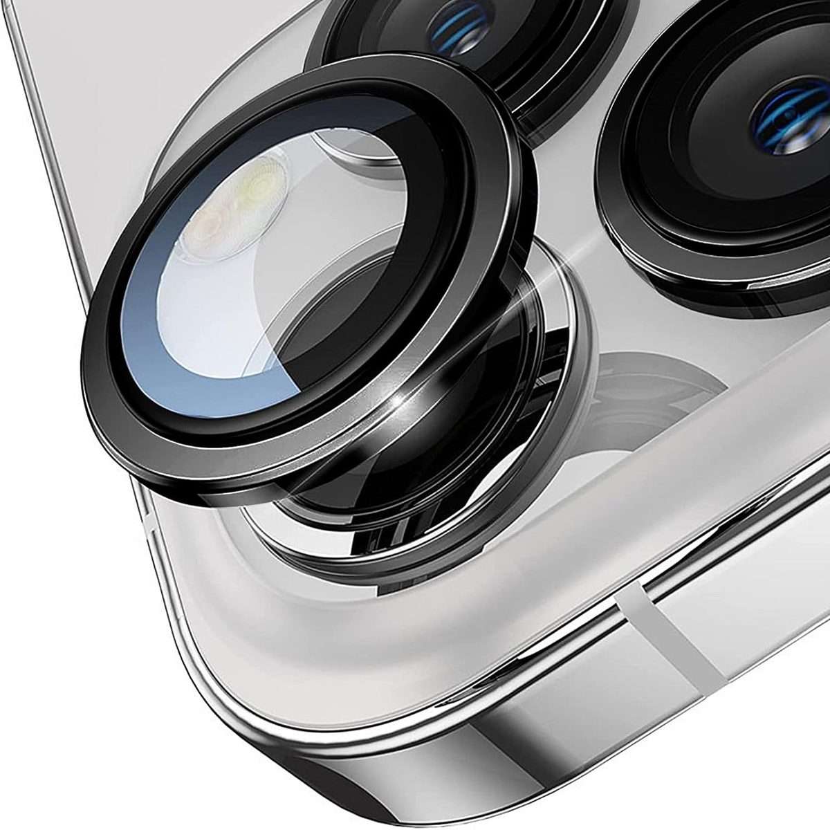 For iPhone 16 Pro / 16 Pro Max Back Camera Cover Tempered Glass Lens Film(Silver)