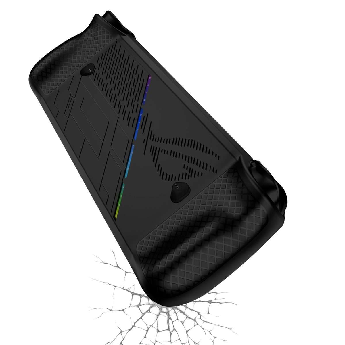 For ASUS ROG Ally X Game Console Silicone Protective Case(Black)