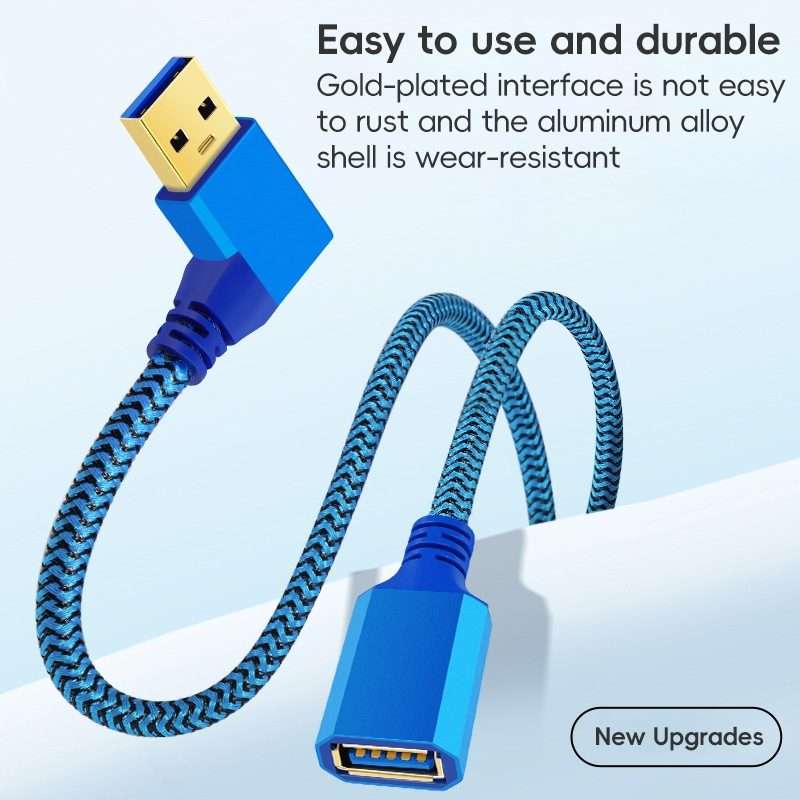 USB 3.0 Female To USB 3.0 Male Side Elbow Extension Cable for USB Disk Mouse / K ... (Right Elbow)