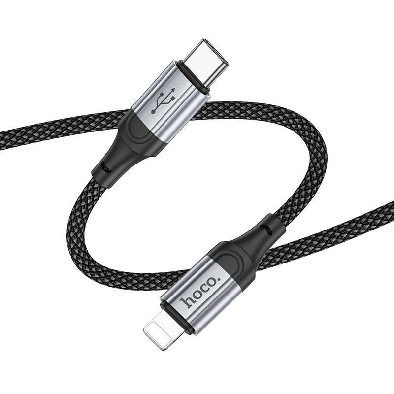 hoco X102 USB-C / Type-C to 8 Pin Fresh PD Charging Data Cable, Length:1m(Black)