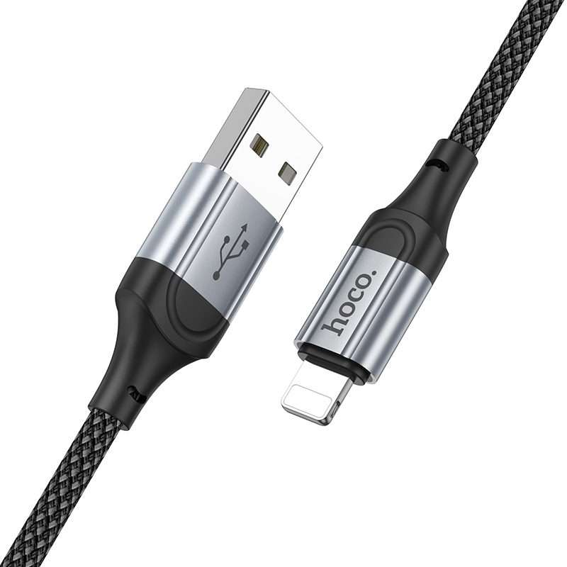 hoco X102 USB to 8 Pin Fresh 2.4A Charging Data Cable, Length:1m(Black)