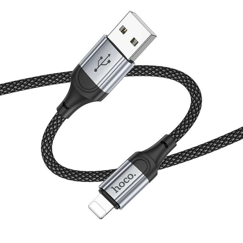 hoco X102 USB to 8 Pin Fresh 2.4A Charging Data Cable, Length:1m(Black)
