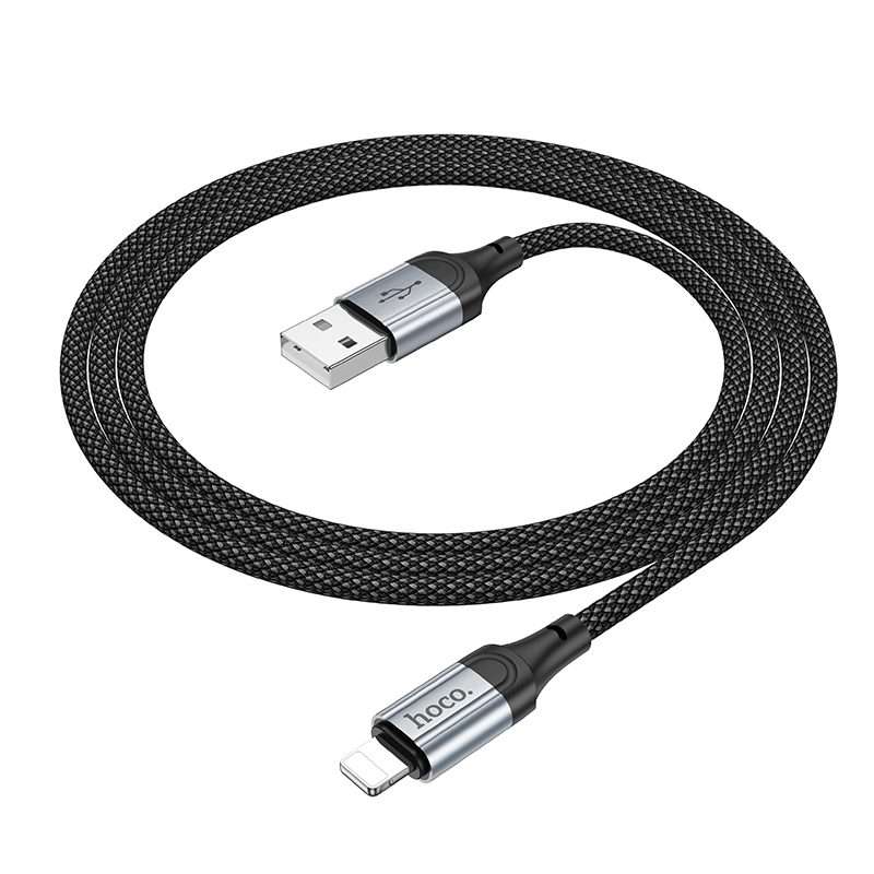 hoco X102 USB to 8 Pin Fresh 2.4A Charging Data Cable, Length:1m(Black)