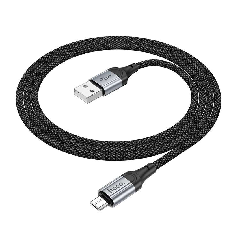 hoco X102 USB to Micro USB Fresh 2.4A Charging Data Cable, Length:1m(Black)