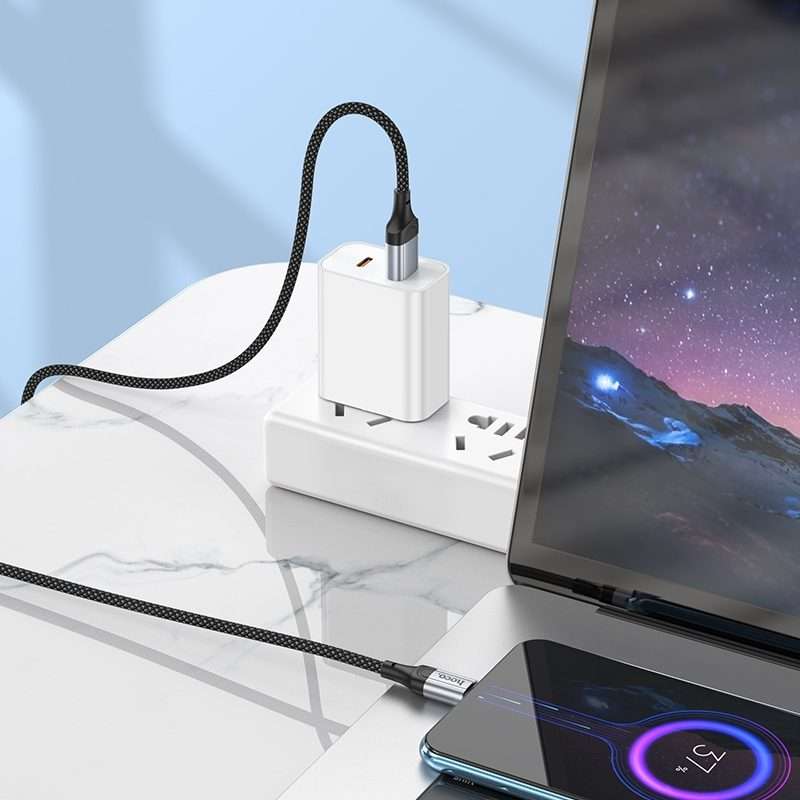 hoco X102 USB to Micro USB Fresh 2.4A Charging Data Cable, Length:1m(Black)