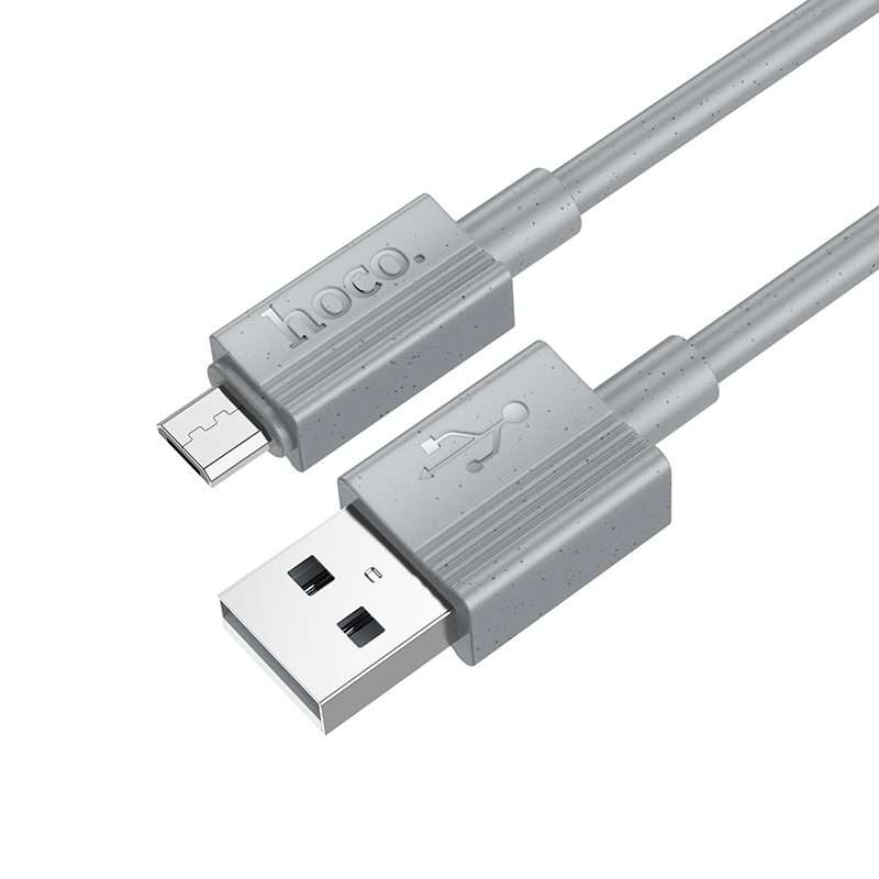 hoco X107 USB to Micro USB Favor 2.4A Charging Data Cable, Length:1m(Grey)