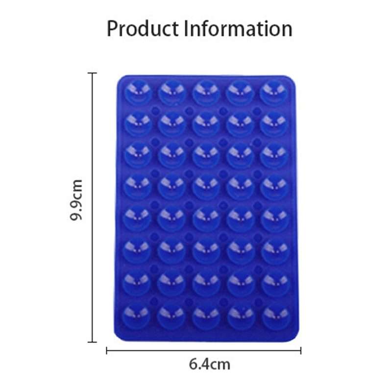 Mobile Phone Silicone 40 Double Side Suction Cup Back Stickers(Teal Green)