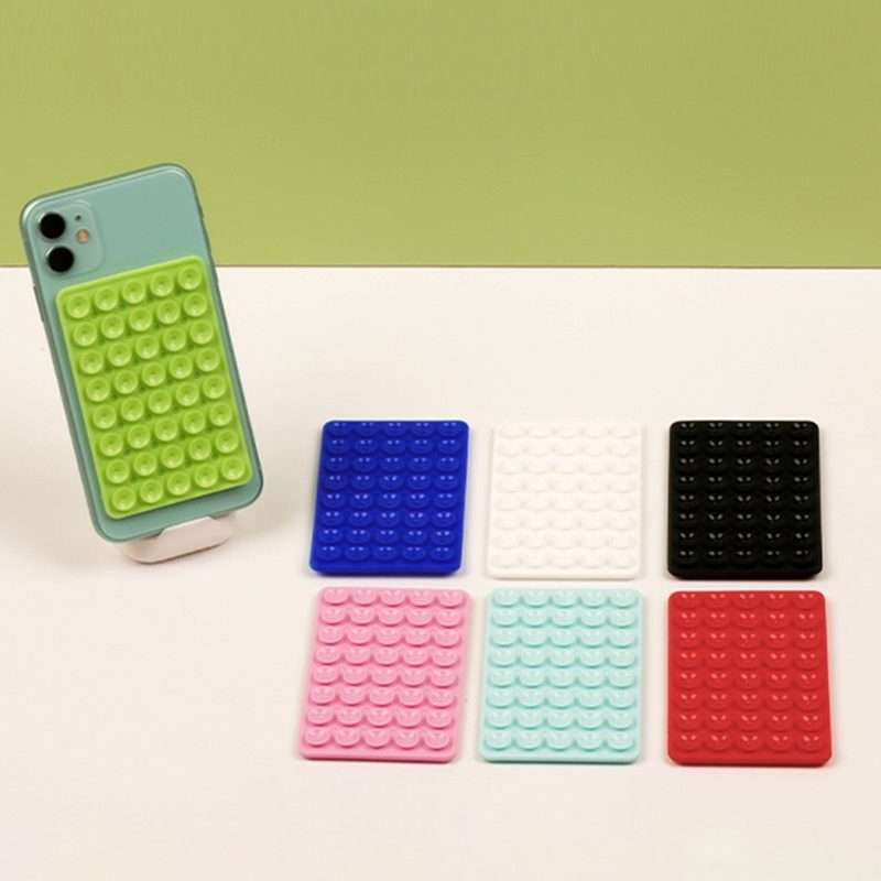 Mobile Phone Silicone 40 Double Side Suction Cup Back Stickers(Teal Green)