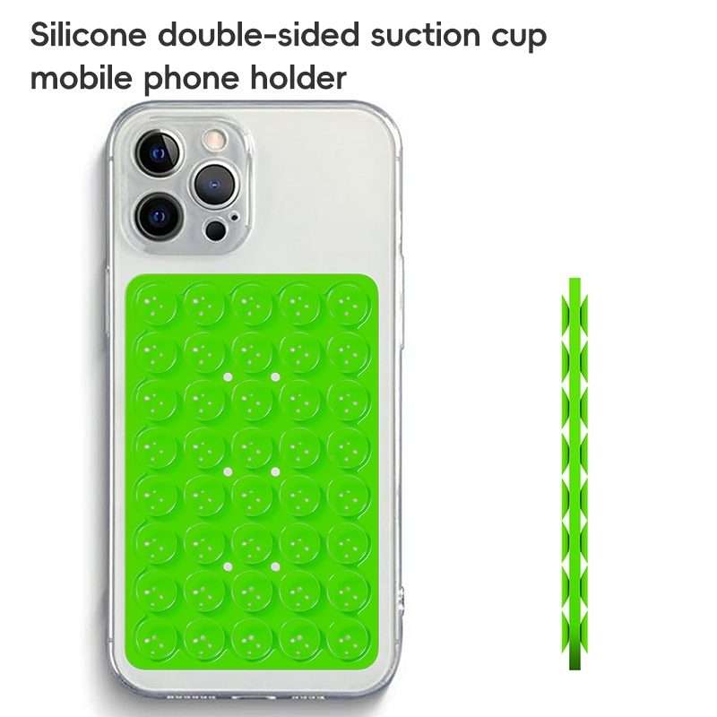 Mobile Phone Silicone 40 Double Side Suction Cup Back Stickers(Teal Green)