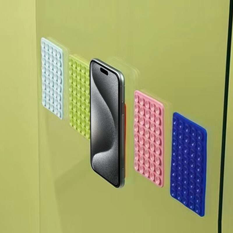 Mobile Phone Silicone 40 Double Side Suction Cup Back Stickers(Teal Green)