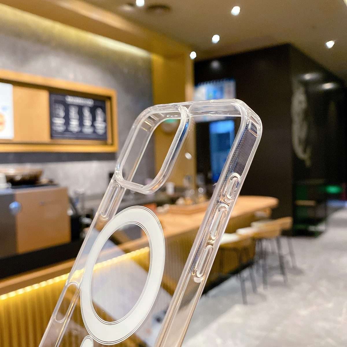 For iPhone 13 Pro Max Clear Acrylic TPU MagSafe Phone Case, Pop-up Animation Version(Transparent)