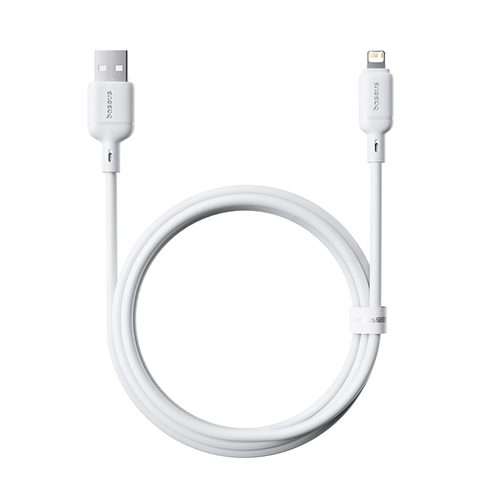 Baseus Silky Series 1m 2.4A USB to 8 Pin Fast Charging Cable(White)
