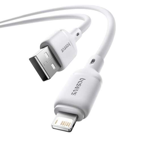 Baseus Silky Series 1m 2.4A USB to 8 Pin Fast Charging Cable(White)