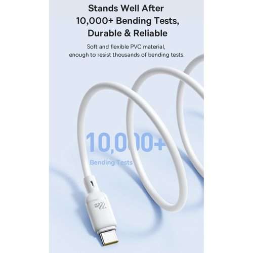 Baseus Silky Series 1m 2.4A USB to 8 Pin Fast Charging Cable(White)