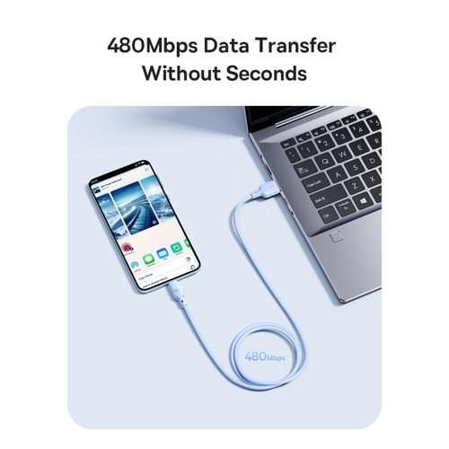 Baseus Silky Series 1m 2.4A USB to 8 Pin Fast Charging Cable(White)