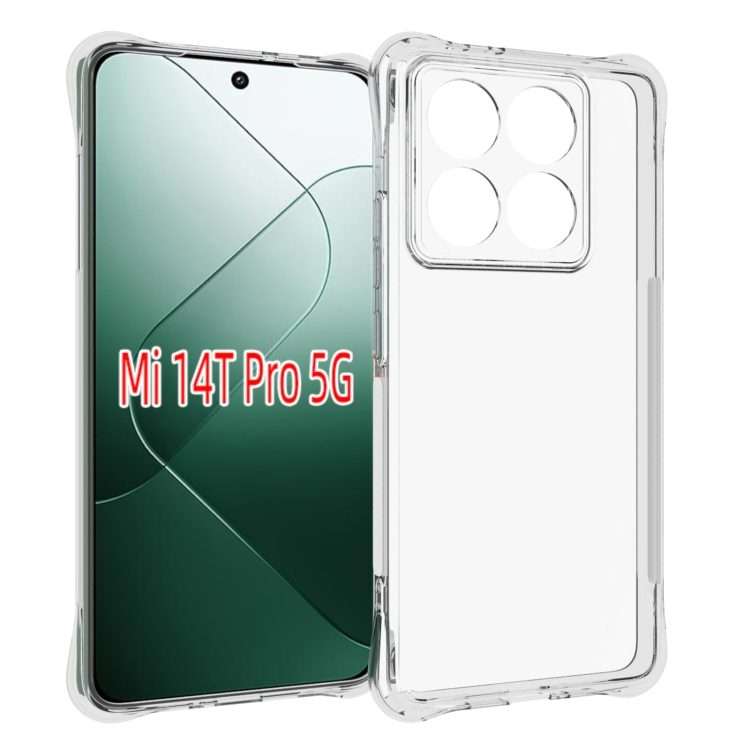 For Xiaomi 14T Pro Shockproof Non-slip Thickening TPU Phone Case(Transparent)