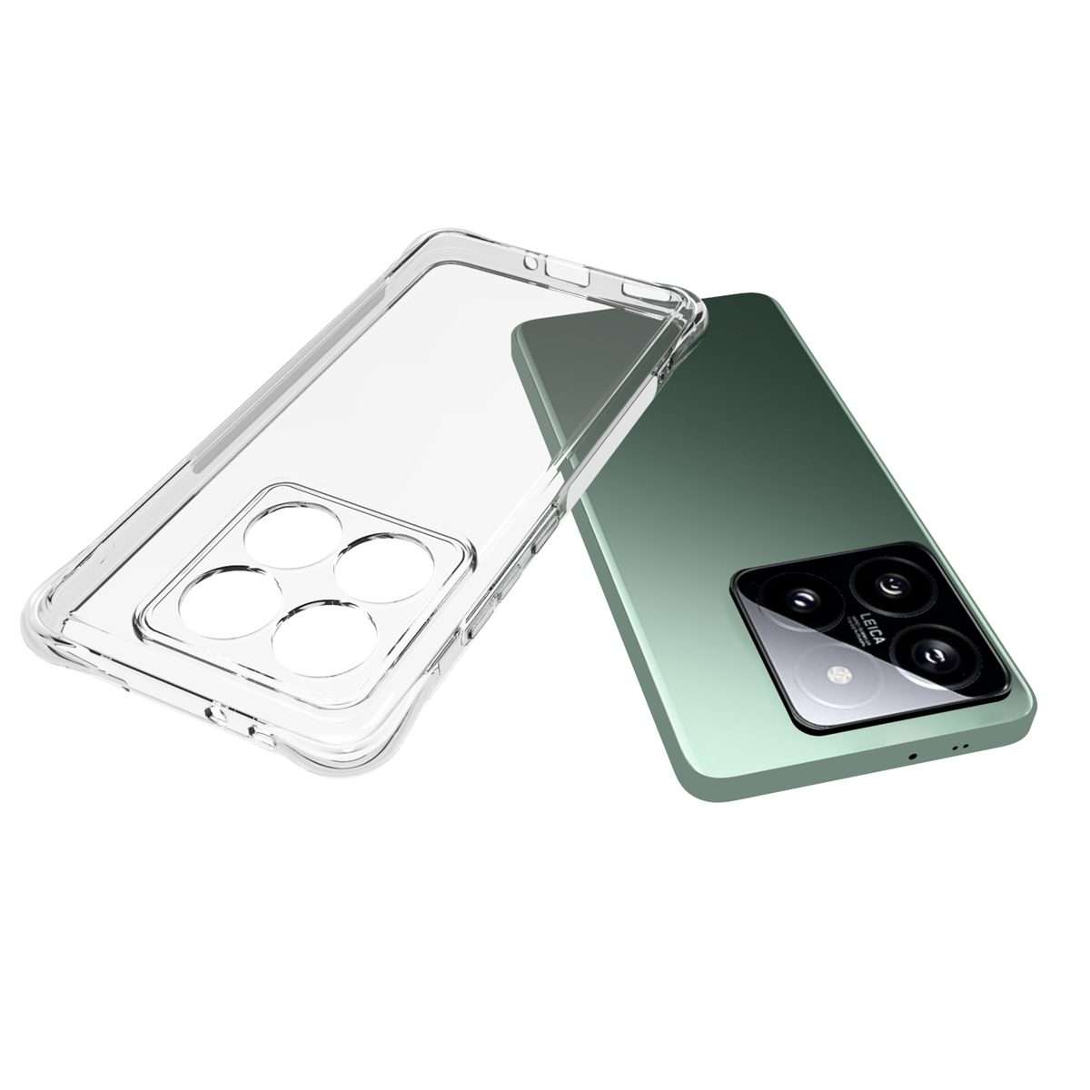 For Xiaomi 14T Pro Shockproof Non-slip Thickening TPU Phone Case(Transparent)