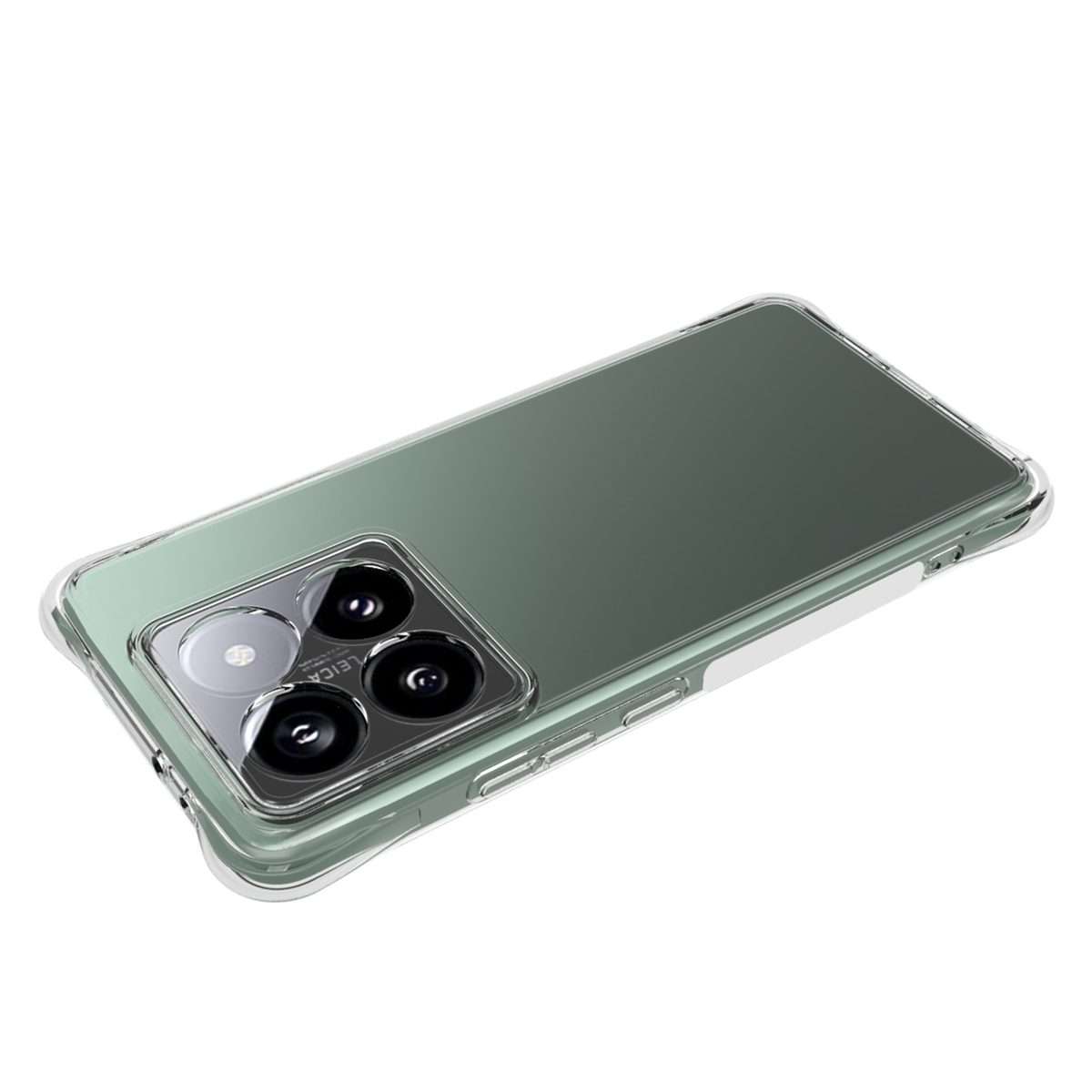 For Xiaomi 14T Pro Shockproof Non-slip Thickening TPU Phone Case(Transparent)