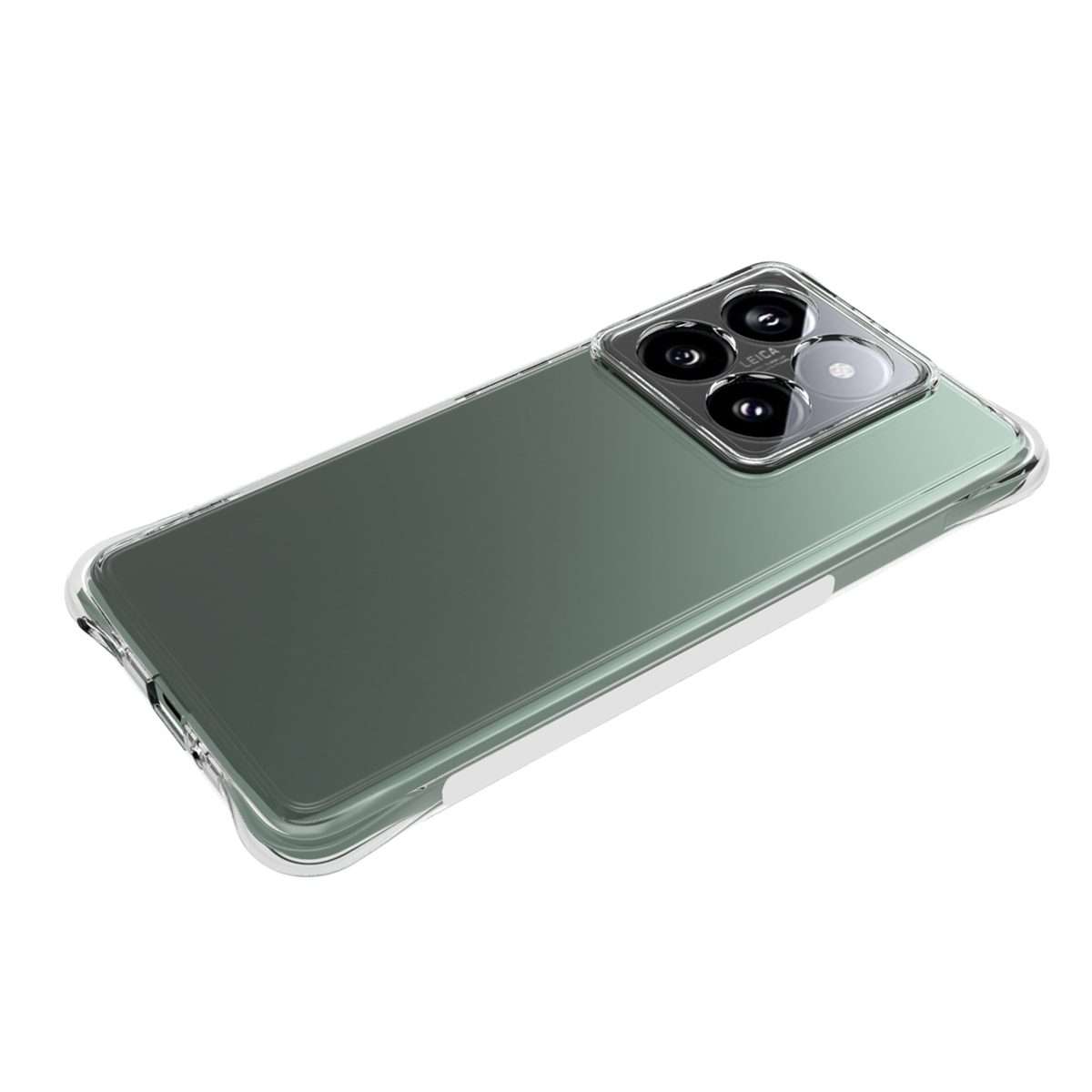 For Xiaomi 14T Pro Shockproof Non-slip Thickening TPU Phone Case(Transparent)