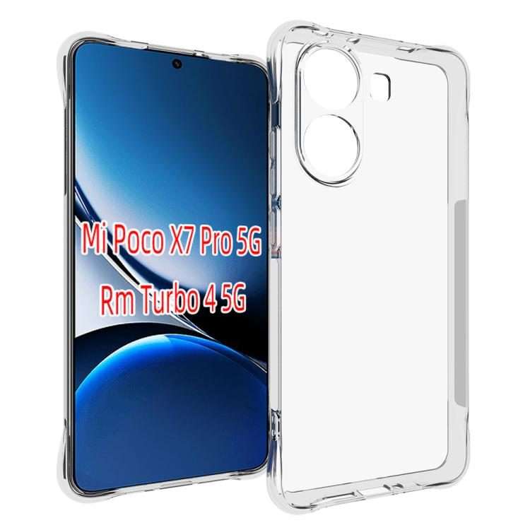 For Xiaomi Poco X7 Pro Shockproof Non-slip Thickening TPU Phone Case(Transparent)