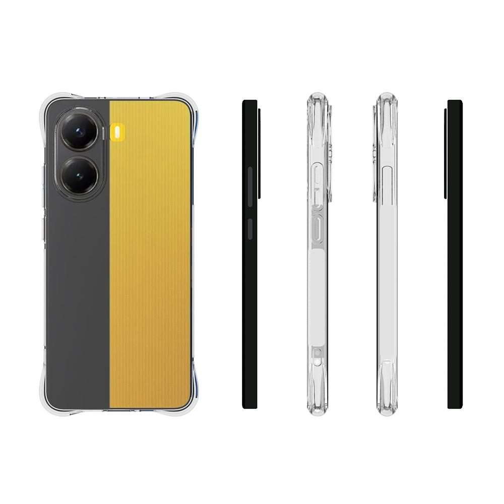 For Xiaomi Poco X7 Pro Shockproof Non-slip Thickening TPU Phone Case(Transparent)