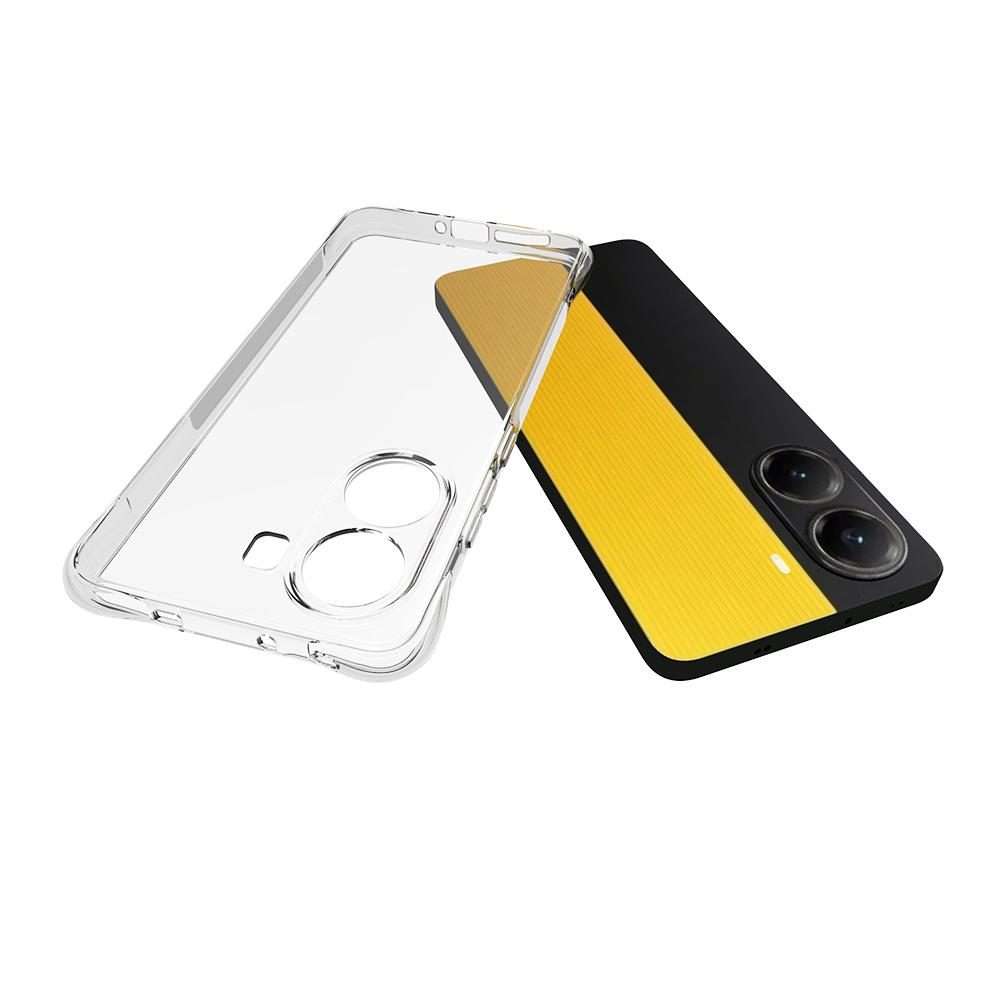 For Xiaomi Poco X7 Pro Shockproof Non-slip Thickening TPU Phone Case(Transparent)