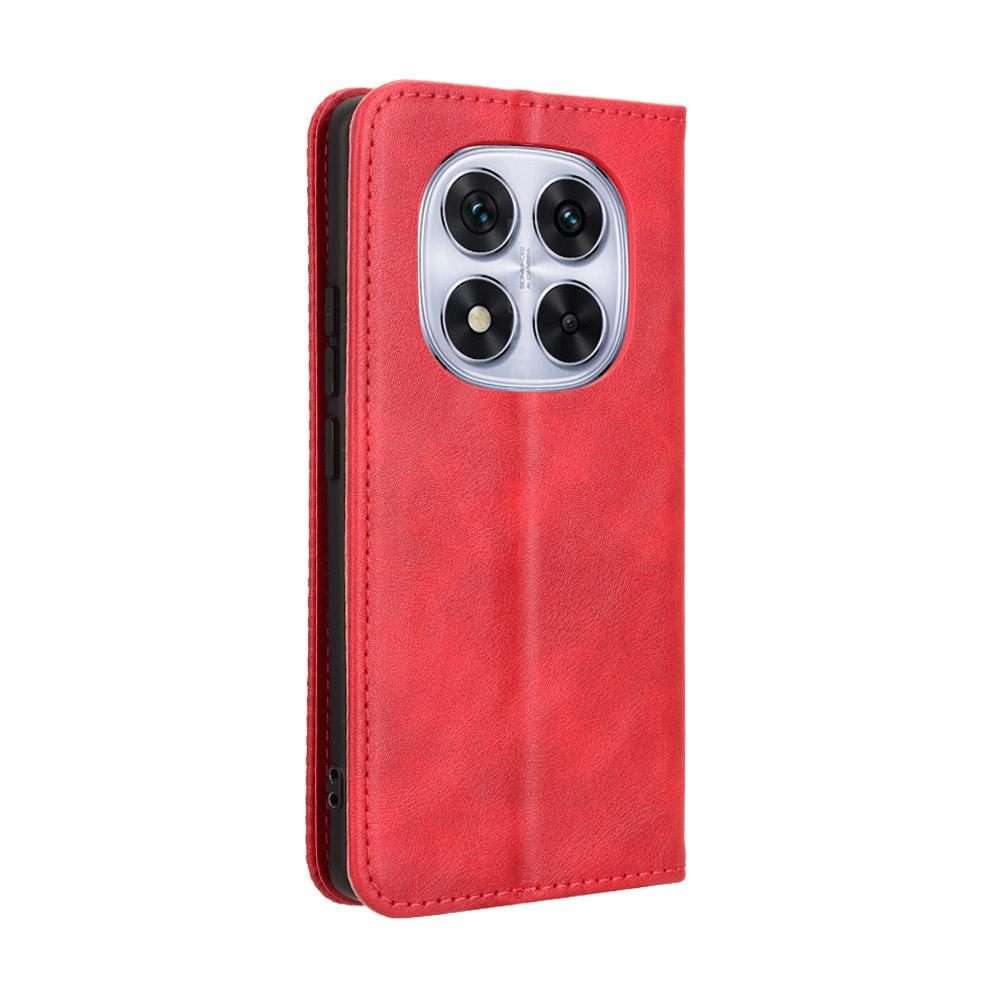 For Redmi Note 14 Pro+ 5G Magnetic Buckle Retro Texture Leather Phone Case(Red)