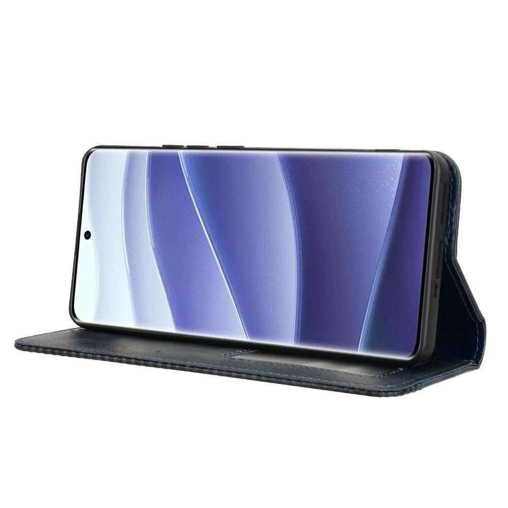 For Redmi Note 14 Pro+ 5G Magnetic Buckle Retro Texture Leather Phone Case(Blue)