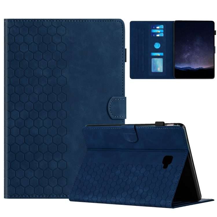 For Samsung Galaxy Tab A 10.1 2016 T580 Honeycomb Embossed Leather Smart Tablet Case(Blue)