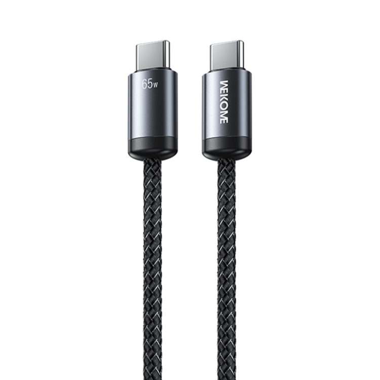 WK WDC-35 Raython Gen2 1m PD65W Type-C to Type-C Fast Charging Data Cable(Black)
