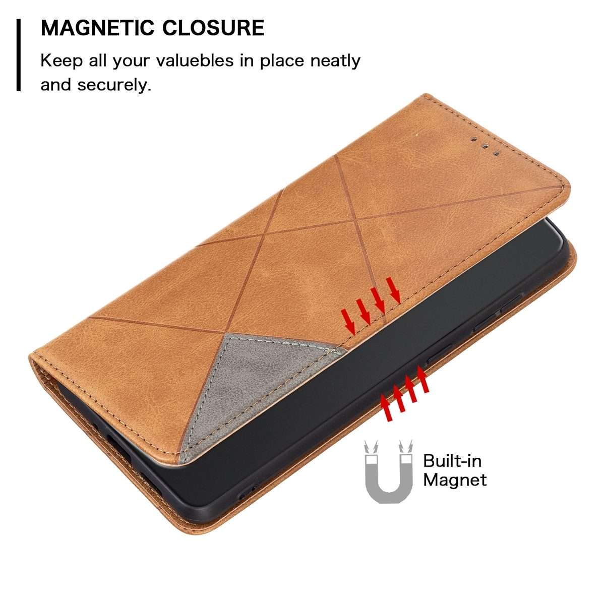 For Redmi Note 14 Pro 5G / Note 14 Pro+ 5G Rhombus Texture Magnetic Leather Phone Case(Yellow)