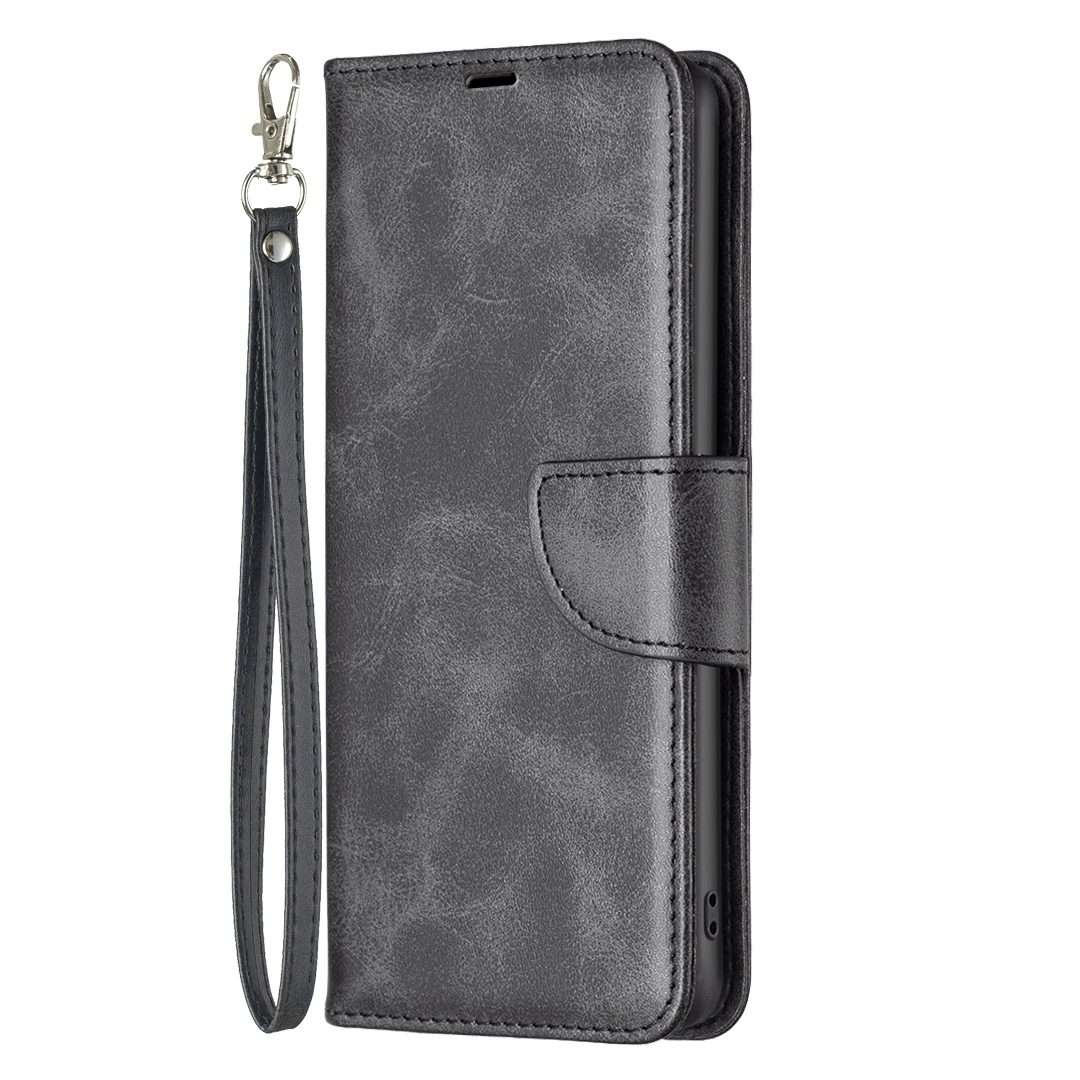 For Redmi Note 14 Pro 5G / Note 14 Pro+ 5G Lambskin Texture Pure Color Flip Leather Ph ... (Black)