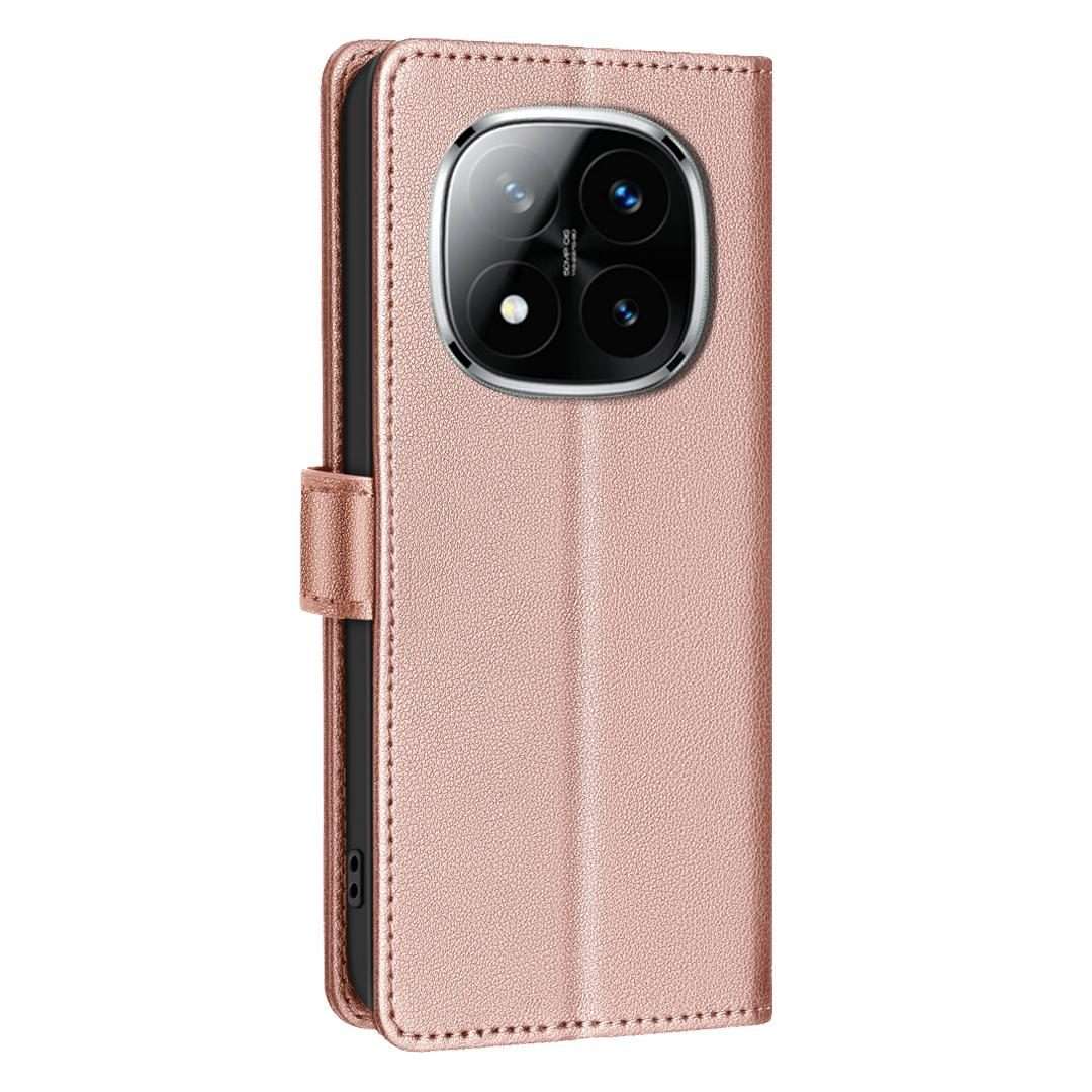 For Redmi Note 14 Pro 4G Litchi Texture RFID Anti-theft Leather Phone Case(Gold)