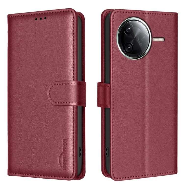For Redmi K80 / K80 Pro Litchi Texture RFID Anti-theft Leather Phone Case(Red)