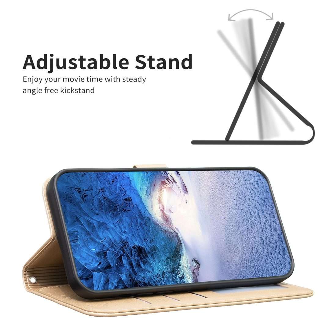For Redmi Note 14 Pro 5G / Note 14 Pro+ 5G Four-leaf Embossed Leather Phone Case(Gold)