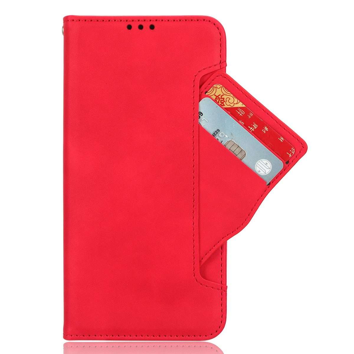 For Redmi K80 / K80 Pro Skin Feel Calf Texture Card Slots Leather Phone Case(Red)