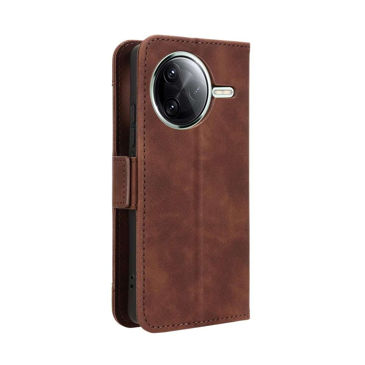 For Redmi K80 / K80 Pro Skin Feel Calf Texture Card Slots Leather Phone Case(Brown)