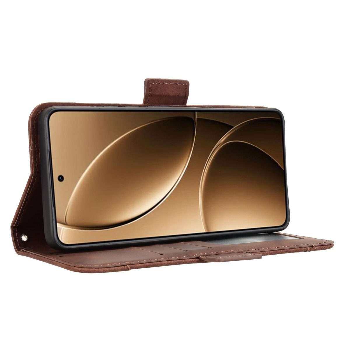 For Redmi K80 / K80 Pro Skin Feel Calf Texture Card Slots Leather Phone Case(Brown)