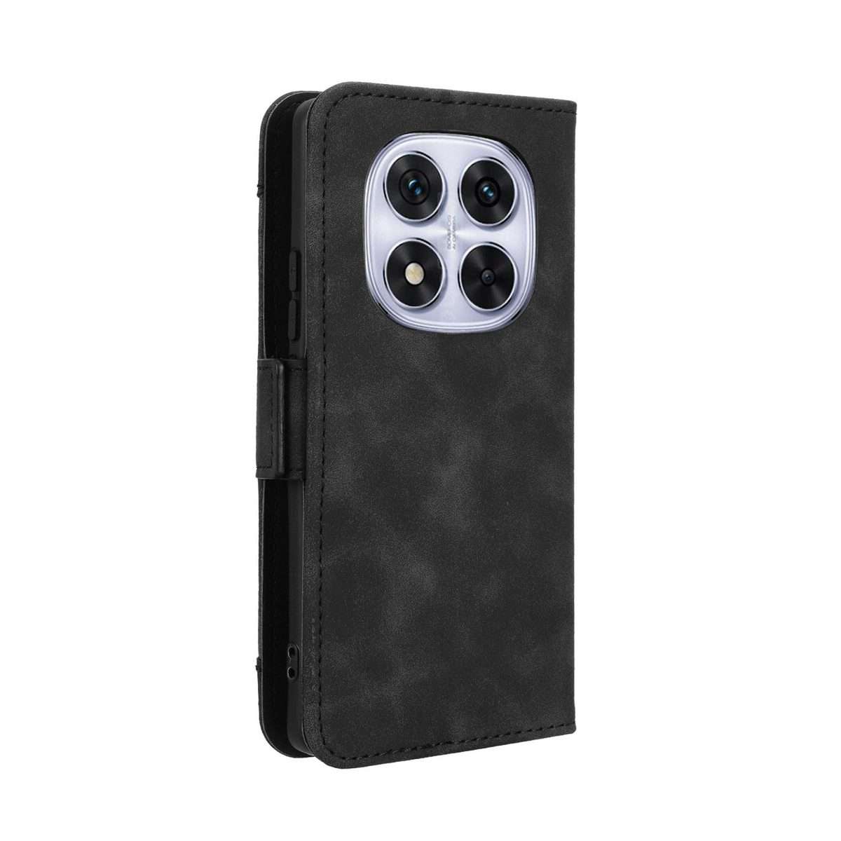 For Redmi Note 14 Pro+ 5G Skin Feel Calf Texture Card Slots Leather Phone Case(Black)