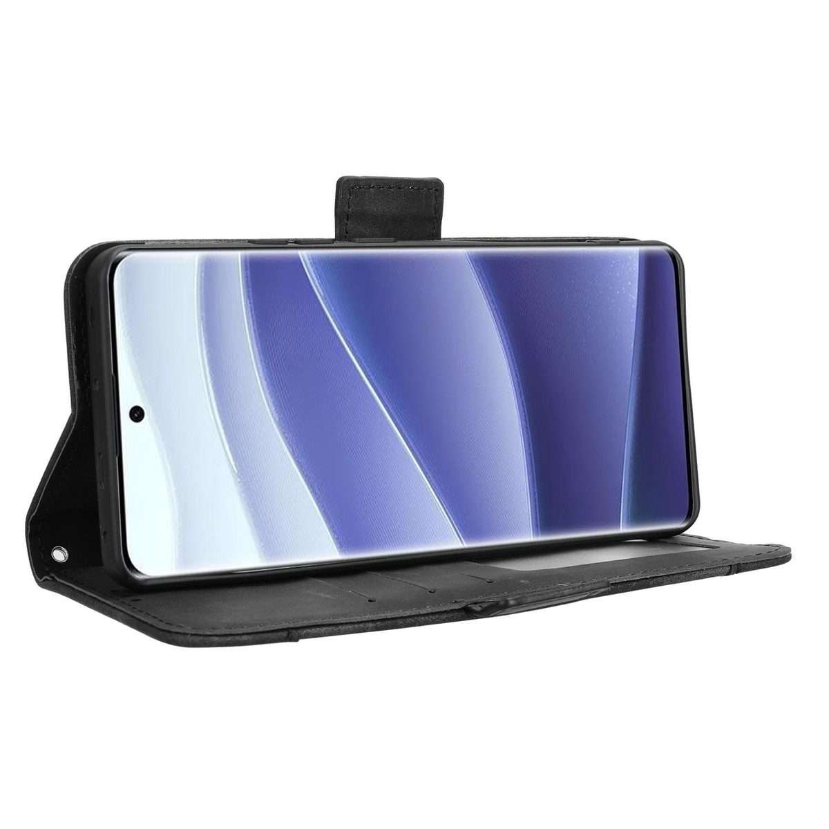 For Redmi Note 14 Pro+ 5G Skin Feel Calf Texture Card Slots Leather Phone Case(Black)
