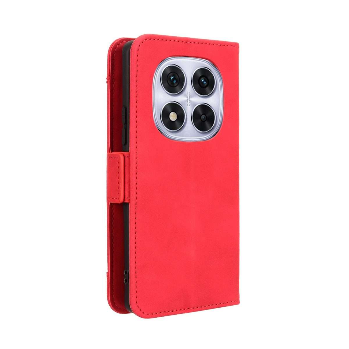 For Redmi Note 14 Pro+ 5G Skin Feel Calf Texture Card Slots Leather Phone Case(Red)