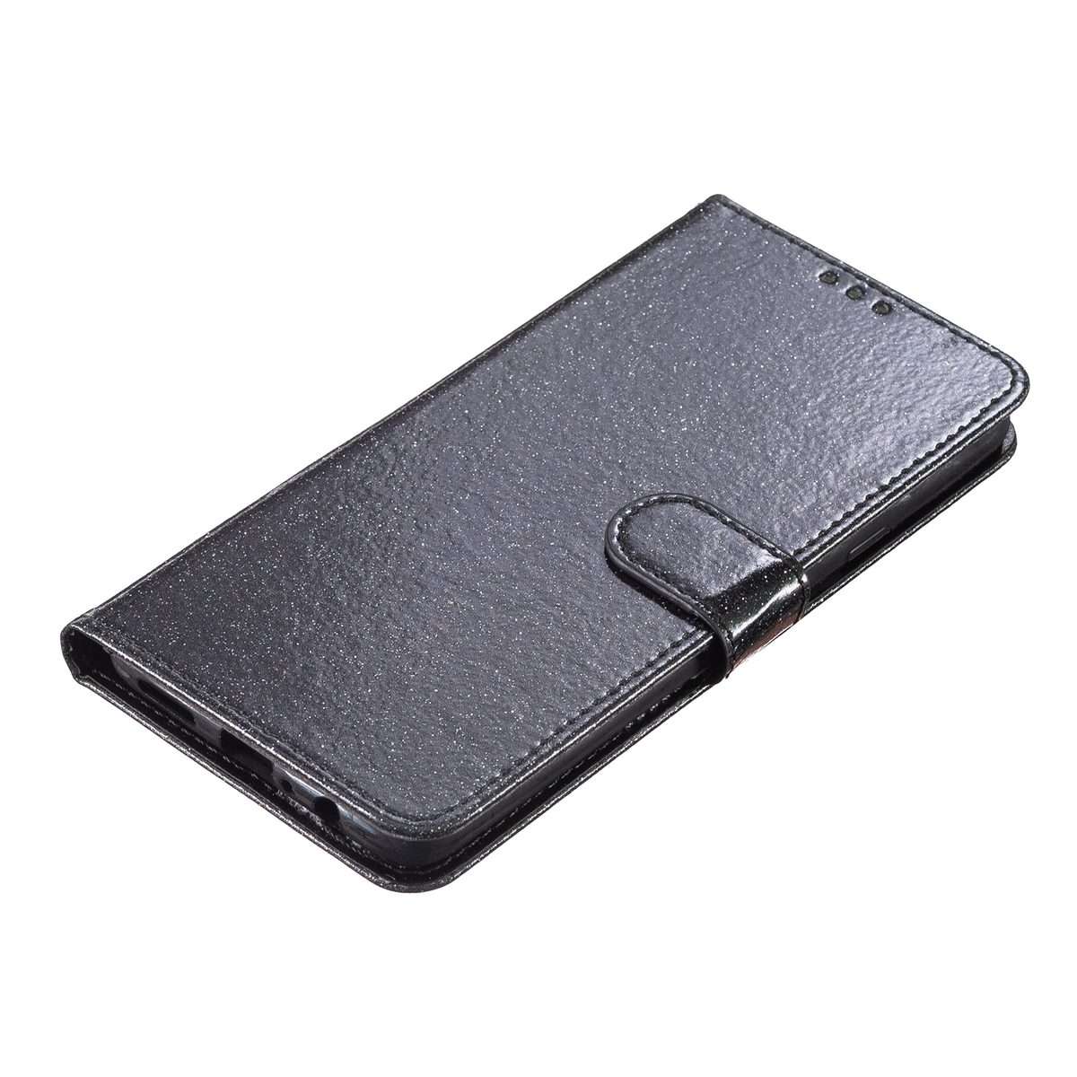 For Redmi Note 14 Pro+ 5G Glitter Powder Flip Leather Phone Case(Black)