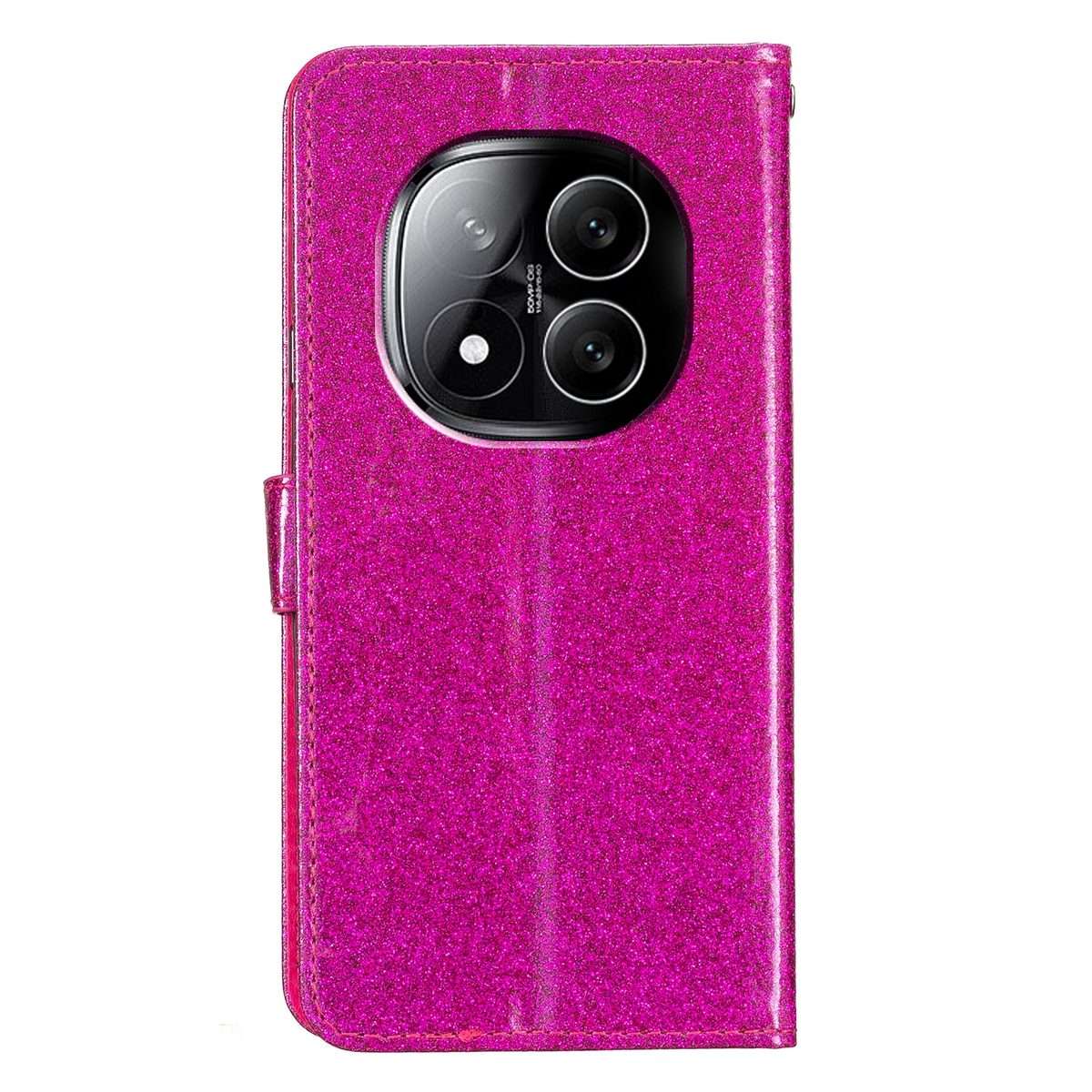 For Redmi Note 14 Pro+ 5G Glitter Powder Flip Leather Phone Case(Rose Red)