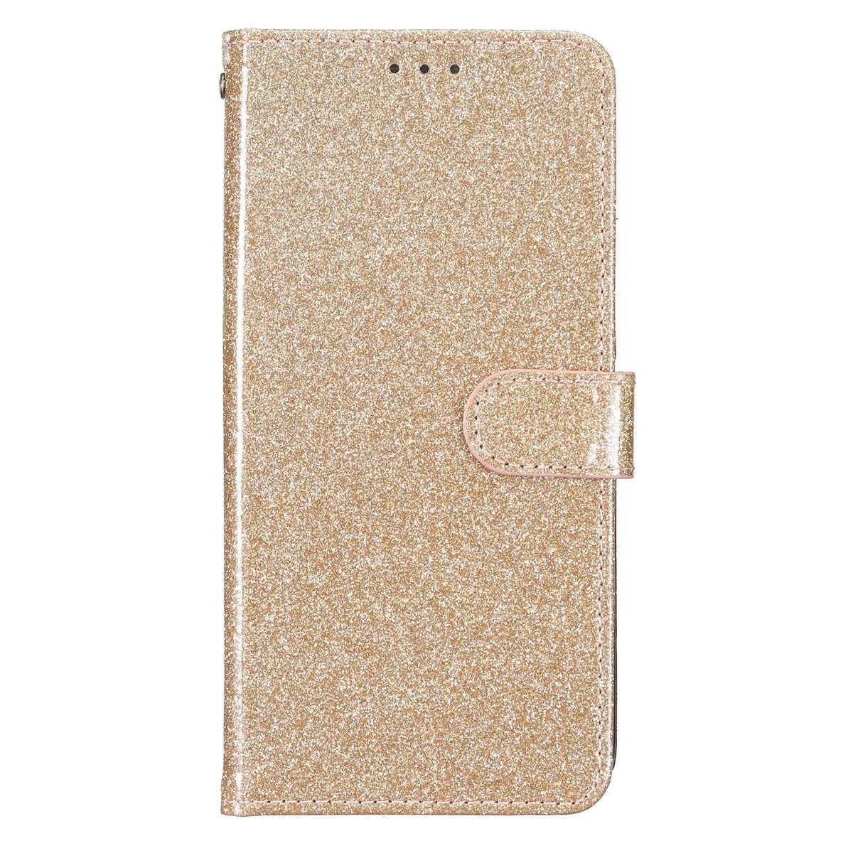 For Redmi Note 14 Pro+ 5G Glitter Powder Flip Leather Phone Case(Gold)
