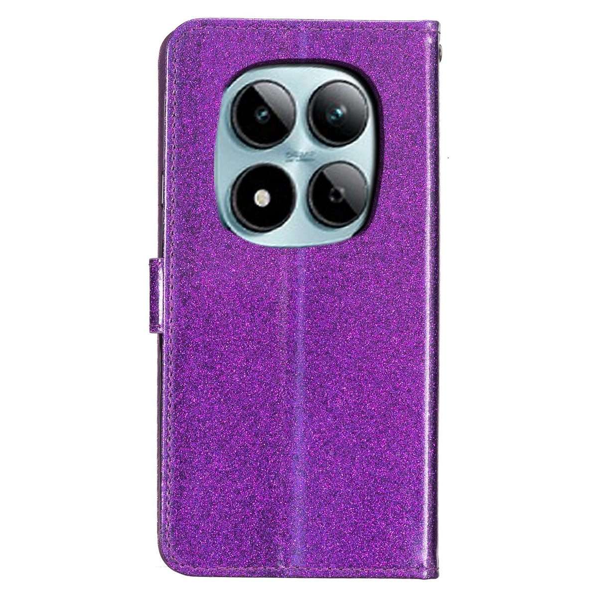 For Redmi Note 15 Pro+ 5G Global 163.3mm Glitter Powder Flip Leather Phone Case(Purple)